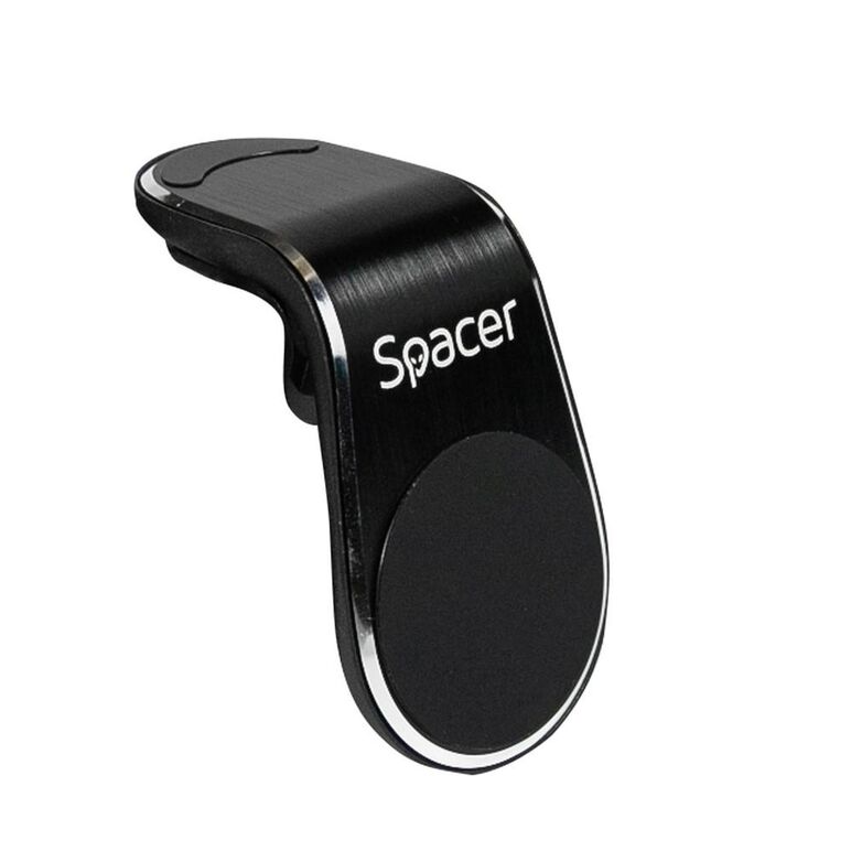 Suport auto spacer pentru smartphone, fixare in grilaj bord, prindere magnetica telefon 360 grade, negru,  Accesorii | electropc.ro