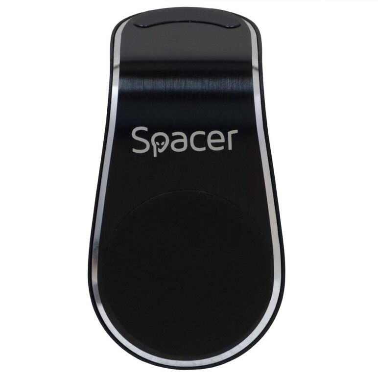 Suport auto spacer pentru smartphone, fixare in grilaj bord, prindere magnetica telefon 360 grade, negru,  Accesorii | electropc.ro