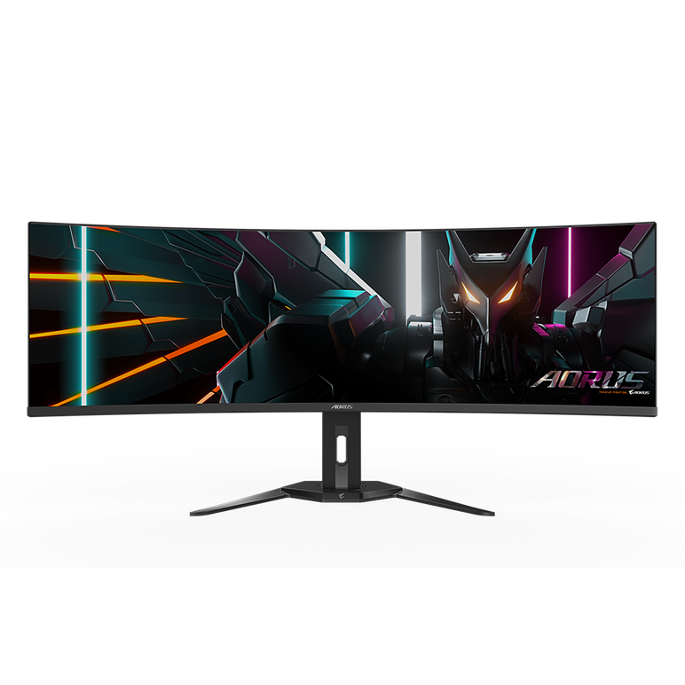 Gigabyte monitor gaming 49", display 1,196.7 x 339.2 mm, backlight edge, anti-glare, rezolutie:  5120 x 1440(dqhd, luminozitate: 250 cd/m2(typ), contrast: 1500000:1, unghi vizualizare: 178°(h)/178°(v), timp raspuns: 0.03ms gtg, rata refresh: 144hz, interf,  Monitoare LED | electropc.ro