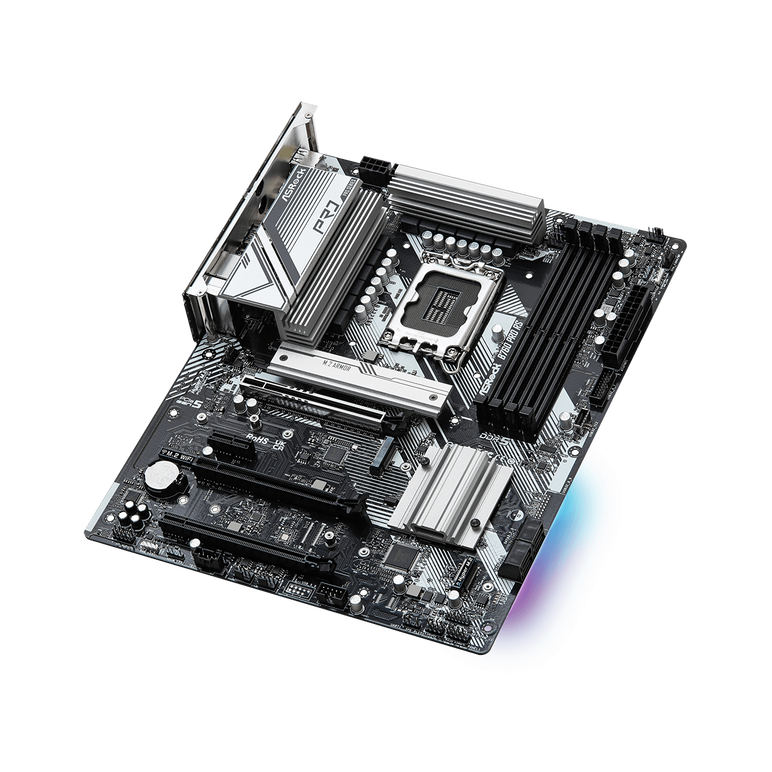 Placa de baza asrock b760 pro rs lga1700, 4x ddr5, frecventa maxima 7200mhz, 1x displayport, 1x hdmi, 3x pcie x16, 1x pcie x1, 2x m.2, 4x sata3 6gbs, lan 2.5gbps, atx,  Placi de baza | electropc.ro