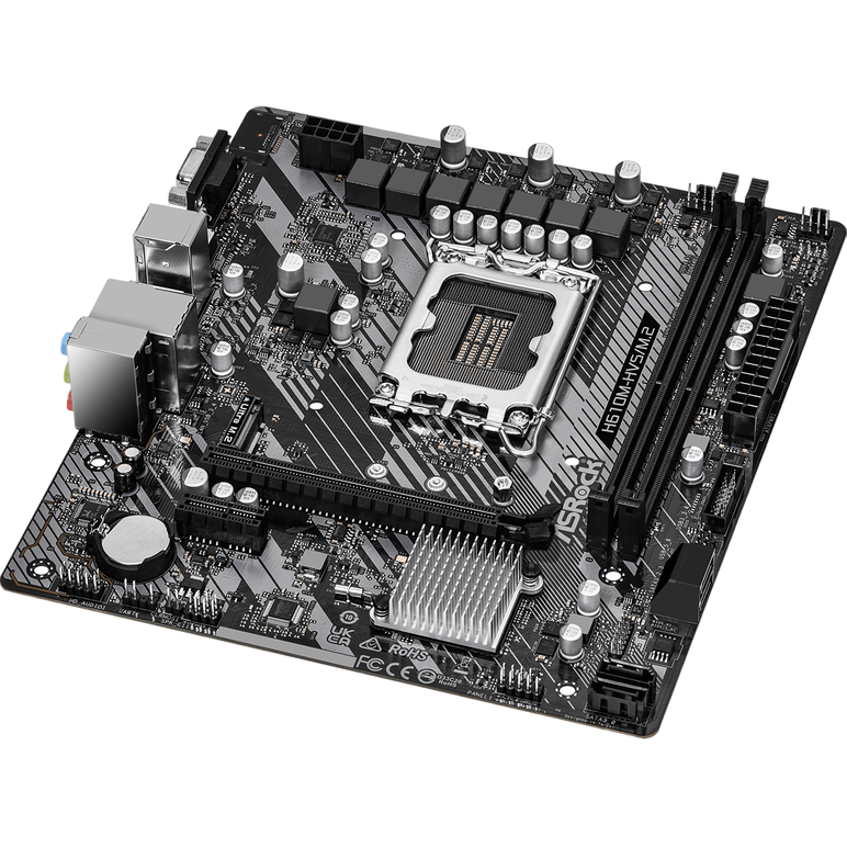 Placa de baza asrock h610m-hdv/m.2 2.0 lga 1700, 2x ddr4, 1x pcie x16 1x pcie x1, 1x m.2, 4x sata 6gb/s, matx,  Placi de baza | electropc.ro