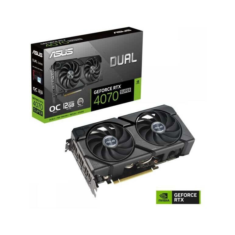Placa video asus dual geforce rtx 4070 super evo oc 12gb gddr6x 192 bit,  Placi video | electropc.ro