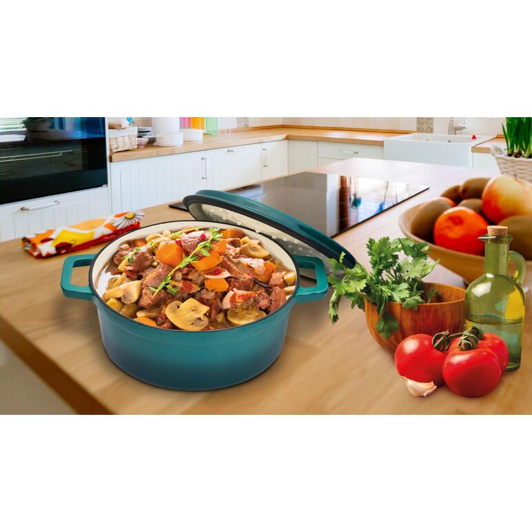 Semioala fonta emailata 24x13 cm, 4.4l, taste of home by chef sorin bontea, cooking  by heinner ,  Tavi copt | electropc.ro
