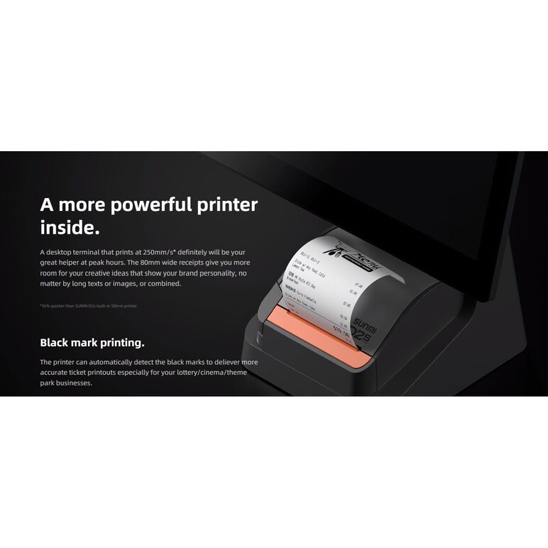 Sunmi desktop pos system l1586 d2s plus (15.6"+15.6", 2gb + 16gb, printer 80mm, wifi, adapter eu),  Terminale POS Dekstop | electropc.ro