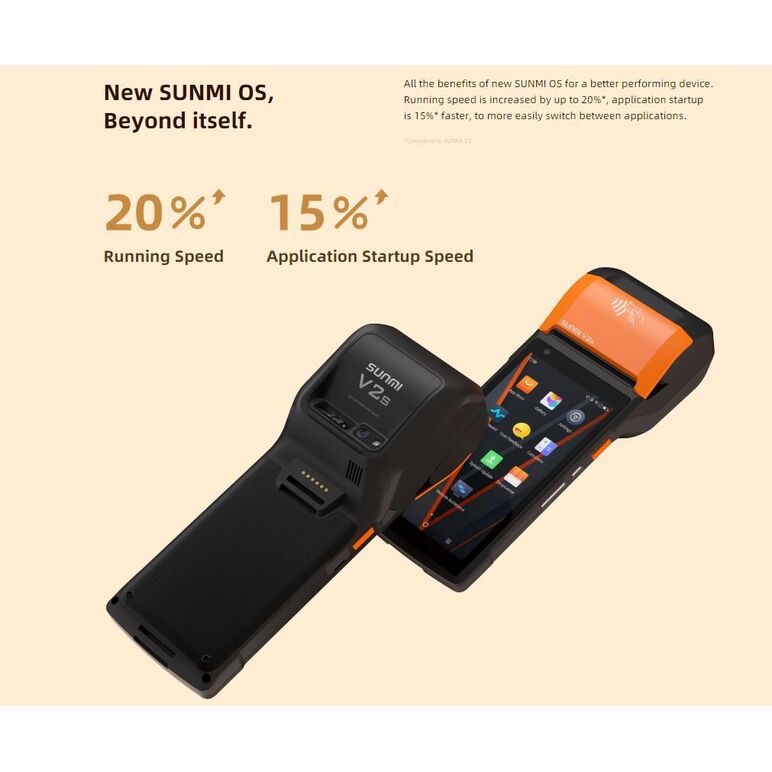 Sunmi mobile t5940 v2s - wireless data pos system, v2s android 11, 3gb + 32gb, 8mp + 2mp camera, micro sd, eu 4g, nfc, 2xsim, printer + label printer,1d/2d scanner, gms,  Terminale mobile | electropc.ro