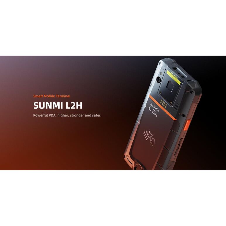 Sunmi mobile t8911 l2h - handheld wireless terminal, android 11, 4gb + 64gb, 16mp rear + 5mp front cameras, 2d scanner, fingerprint, gms,  Terminale mobile | electropc.ro