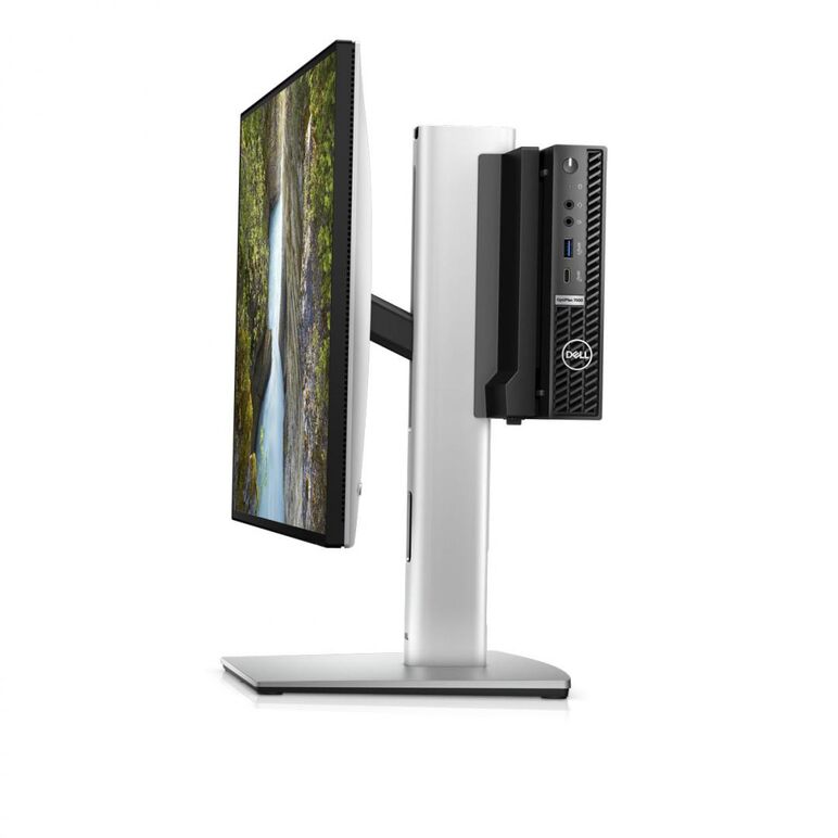 Dell micro aio stand – mfs22, color: silver, panel mount: supports dell quick release monitor; adapter provided for use with vesa (100mm x 100mm) compliant monitors, monitor supportability: selected 19" to 27" ultrasharp, p, e and c series monitors. e ser,  Suporturi TV & Monitor | electropc.ro