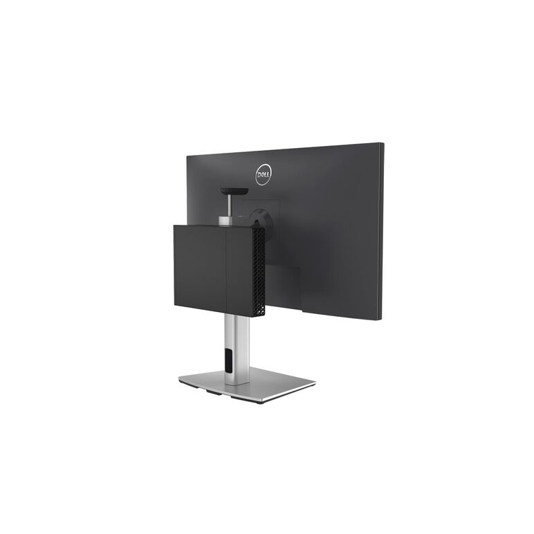 Dell micro aio stand – mfs22, color: silver, panel mount: supports dell quick release monitor; adapter provided for use with vesa (100mm x 100mm) compliant monitors, monitor supportability: selected 19" to 27" ultrasharp, p, e and c series monitors. e ser,  Suporturi TV & Monitor | electropc.ro