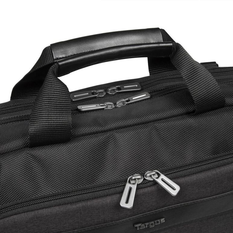 Geanta laptop targus citysmart, pentru laptopuri de 15.6" sau mai mici, material poliester, dimensiuni: 41 x 9 x 37 cm, dimensiune compartiment laptop: 38.7 x 2.5 x 26.5 cm, greutate 0.83 kg, negru,  Genti laptop | electropc.ro