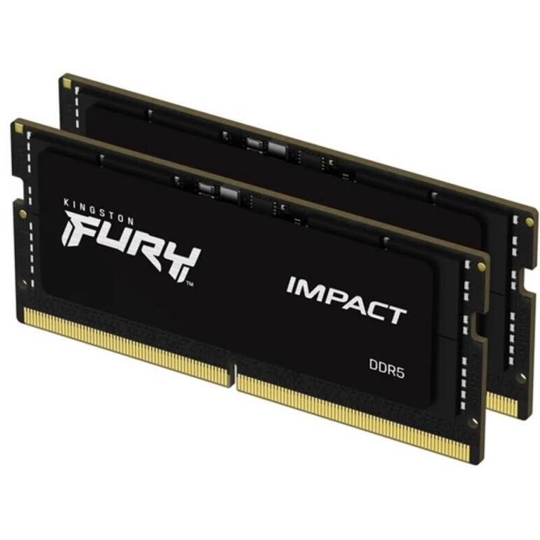 Memorie notebook kingston  64gb, ddr5, 5600mhz, cl40, 1.1v, dual channel kit, fury impact,,  Memorii RAM laptop | electropc.ro