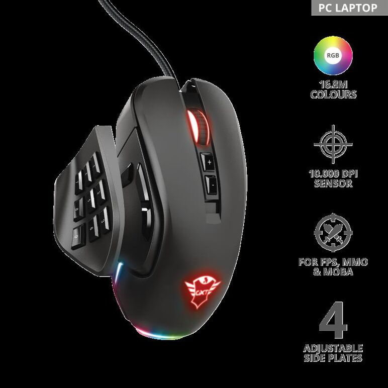 Mouse trust gxt 970, gaming mouse, negru,  Mouse | electropc.ro