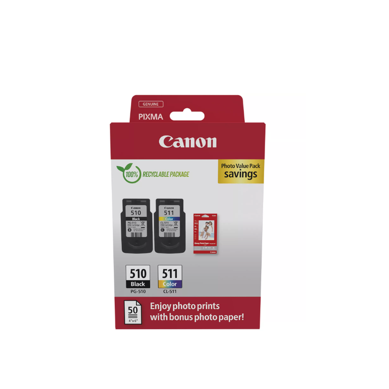 Canon pachet cartuse cearneala pg-510/cl-511 photo value pack, capacitate negru: 9ml, color: 9ml, compatibil cu: pixma ip2700, pixma ip2702, pixma mp230, pixma mp240, pixma mp250, pixma mp252, pixma mp260, pixma mp270, pixma mp272, pixma mp280, pixma mp28,  Cartuse cerneala | electropc.ro