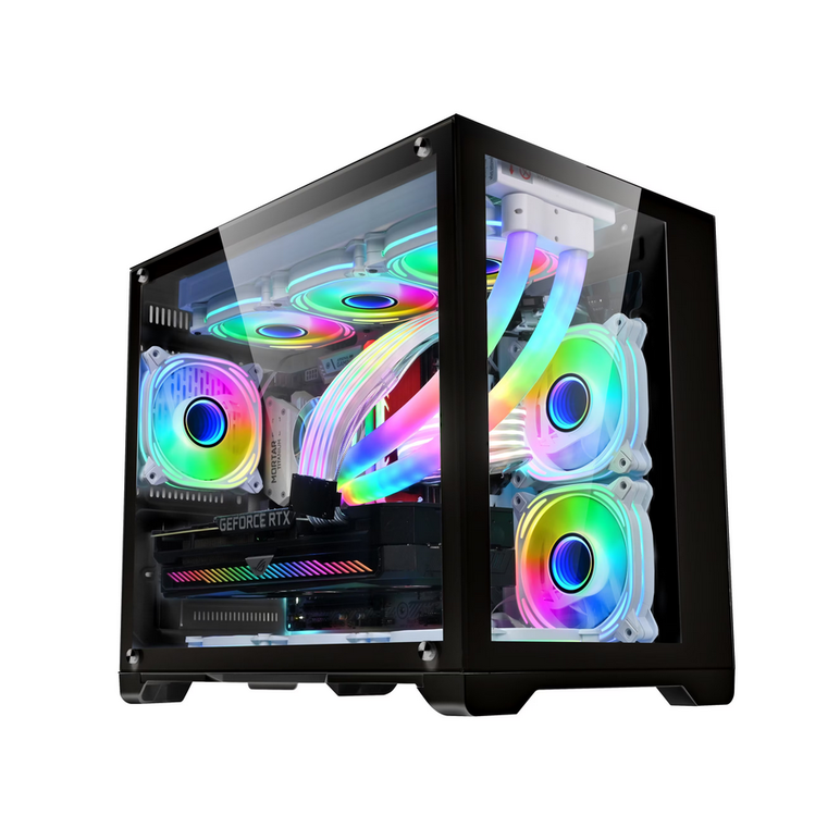 Carcasa 1stplayer mv6 cube tower argb negru,  Carcase | electropc.ro