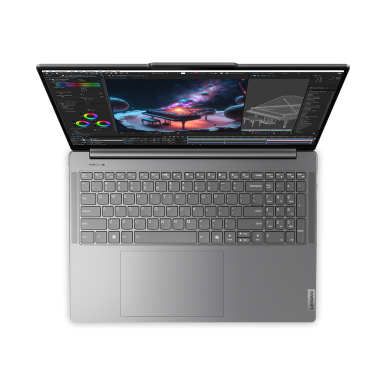 Laptop lenovo yoga pro 9 16imh9, 16" 3.2k (3200x2000) ips 400nits glossy / anti-fingerprint, 100% p3, 100% srgb, 165hz, eyesafe®, dolby® vision®, glass, touch, tcon, intel® core™ ultra 9 185h, 16c (6p + 8e + 2lpe) / 22t, max turbo up to 5.1ghz, 24mb, vide,  Laptopuri | electropc.ro