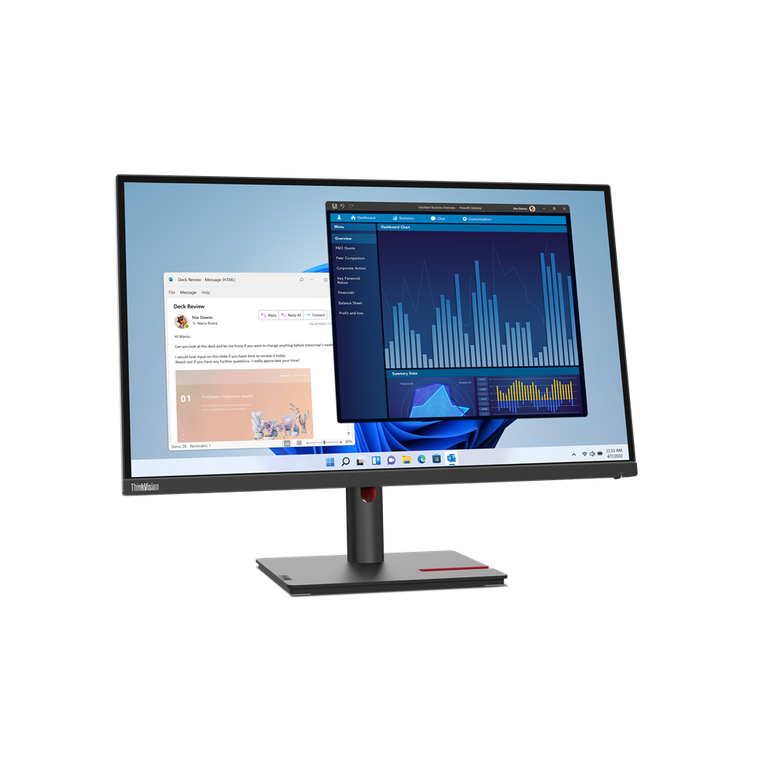 Monitor lenovo thinkvision t27h-30, qhd ips, 16:9, brightness: 350 nits, contrast ratio: 1000:1, response time: 4 ms / 6 ms , connectors: 1x hdmi 2.0, 1x dp 1.4, 1x dp out, 1x usb-c 3.2 gen 1,  Monitoare LED | electropc.ro