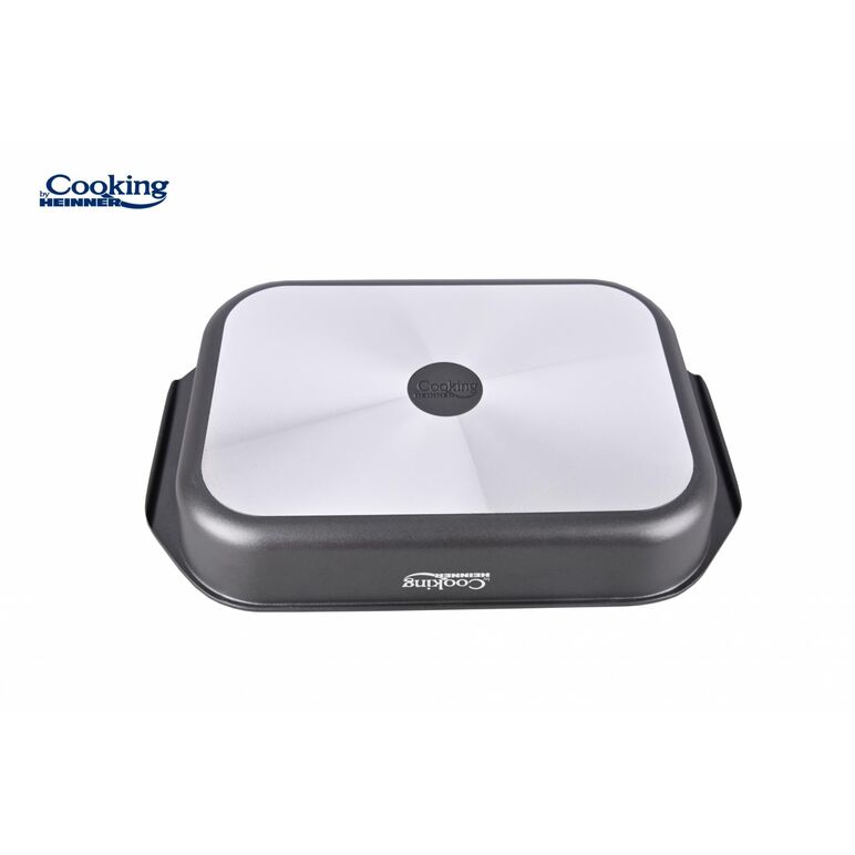 Tava aluminiu cu acoperire ceramica 39.5x26 cm, dark line, cooking by heinner,  Tavi copt | electropc.ro