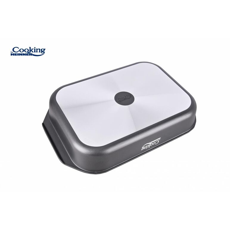 Tava aluminiu cu acoperire ceramica 39.5x26 cm, dark line, cooking by heinner,  Tavi copt | electropc.ro