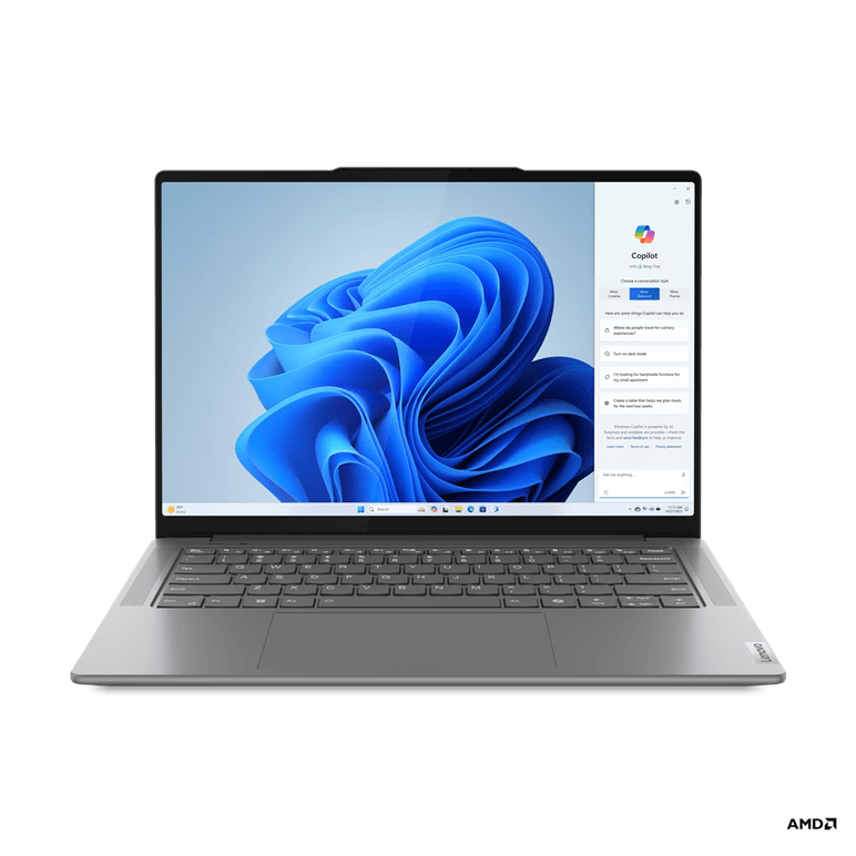 Laptop lenovo yoga pro 7 14ahp9 cu procesor amd ryzen™ 7 8845hs pana la 5.1ghz, 14.5", 3k, ips, 120hz, 16gb lpddr5x, 1tb ssd, amd radeon™ 780m graphics, no os, luna grey,  Laptopuri | electropc.ro