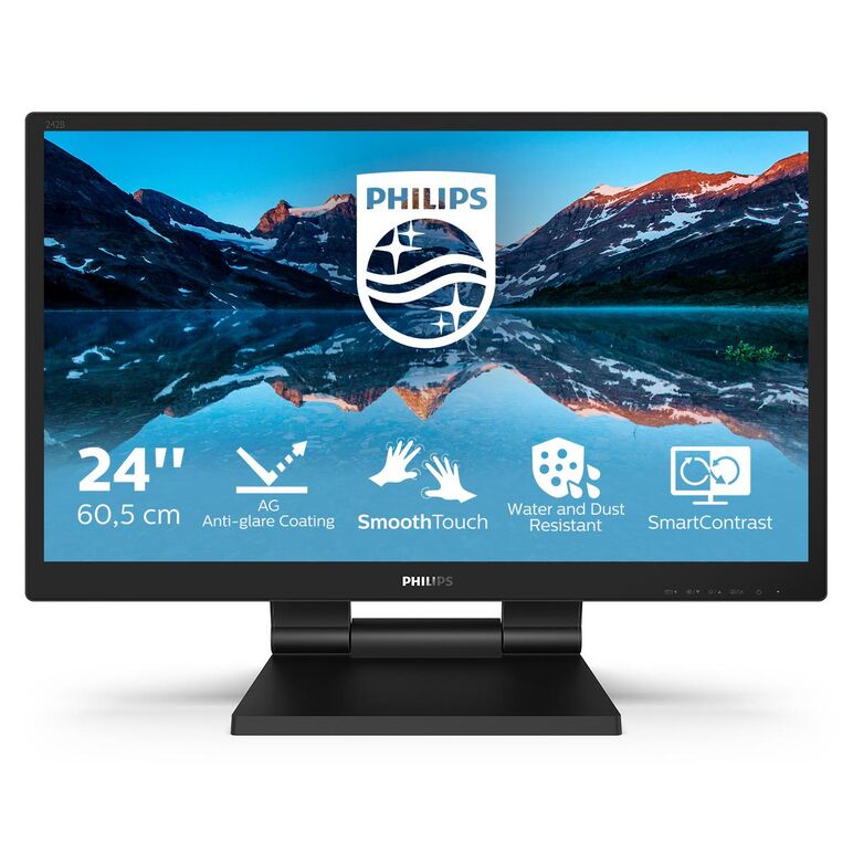 Monitor 23.8" philips 242b9tl, ips, wled, 16:9, fhd 1920*1080, 5 ms, 250cd/mp, 1000:1, 178/178, easyread, lowblue mode, multitouch 10 puncte ,stylus, finger, glove*, usb, vga, dvi, dp, hdmi, 2* usb, headphone out,boxe 2*2w, kensington lock, vesa 100x100, ,  Monitoare LED | electropc.ro