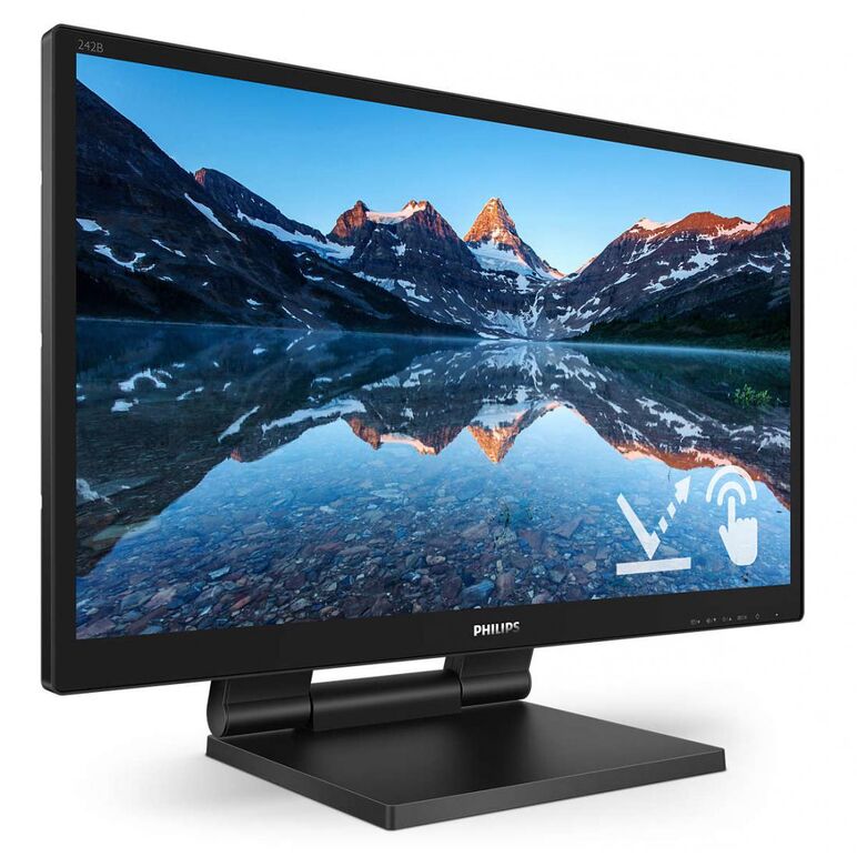 Monitor 23.8" philips 242b9tl, ips, wled, 16:9, fhd 1920*1080, 5 ms, 250cd/mp, 1000:1, 178/178, easyread, lowblue mode, multitouch 10 puncte ,stylus, finger, glove*, usb, vga, dvi, dp, hdmi, 2* usb, headphone out,boxe 2*2w, kensington lock, vesa 100x100, ,  Monitoare LED | electropc.ro