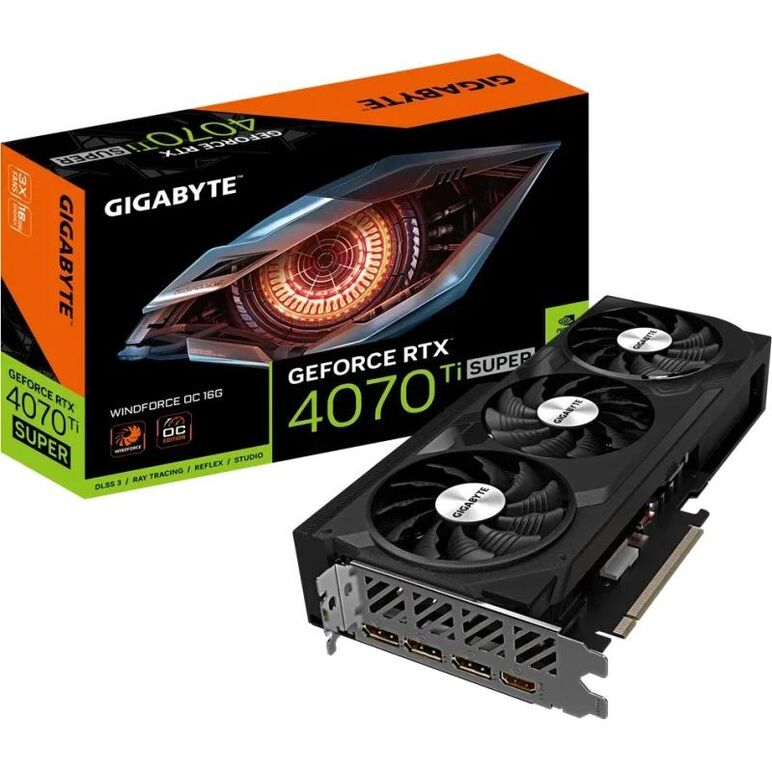 Placa video gigabyte geforce rtx 4070 ti super windforce oc 16gb gddr6x 256-bit dlss 3.0,  Placi video | electropc.ro