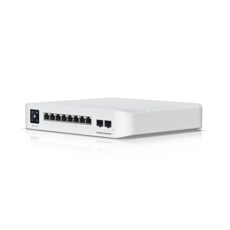 Ubiquiti switch 8 porturi poe usw-pro-8-poe-120w, layer 3, dimensiuni: 200 x 248 x 44 mm, greutate: 2.1kg, interfata: 8 x 10/100/1000mbps, 2 x 10g sfp, 6 porturi poe, 2 porturi poe++, capacitate switch: 56gbps, buget poe: 120w.,  Switch-uri | electropc.ro