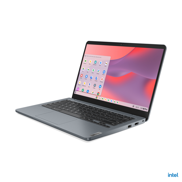 Laptop lenovo 14e chromebook gen 3, 14" fhd (1920x1080) ips 300nits anti-glare, 100% srgb, touch, intel® n100 (4c / 4t, 0.8 / 3.4ghz, 6mb), video integrated intel® uhd graphics, ram 8gb soldered lpddr5-4800, ssd 64gb emmc 5.1, optical: no odd, no card rea,  Laptopuri | electropc.ro