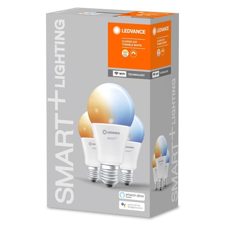 3 becuri led inteligent ledvance smart+ wifi classic tunable white a, e27, 14w (100w), 1521 lm, lumina alba (2700-6500k),  Becuri si Tuburi LED | electropc.ro