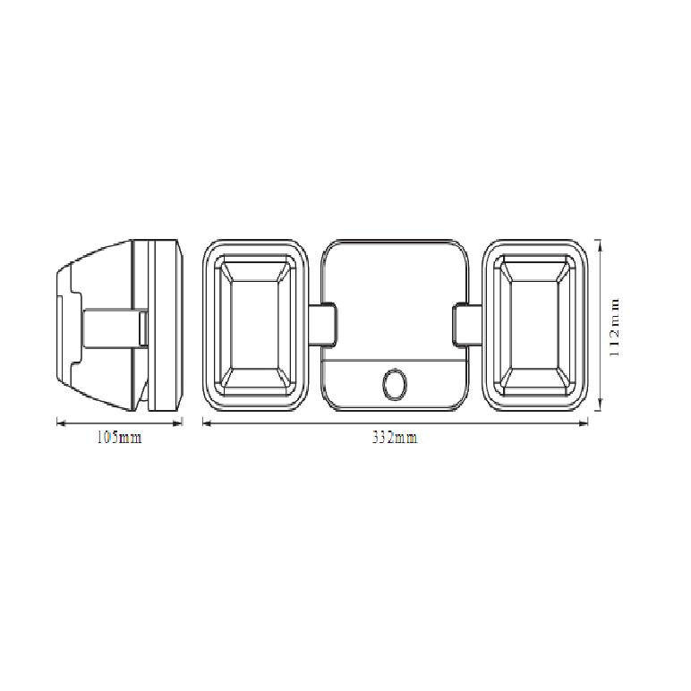 Aplica led pentru exterior pe baterii 4x d neincluse, cu senzor de miscare si lumina ledvance battery double spotlight, 10w, 6v, 480 lm, lumina neutra (4000k), ip54, 332x112x105mm, alb,  Aplice de exterior | electropc.ro