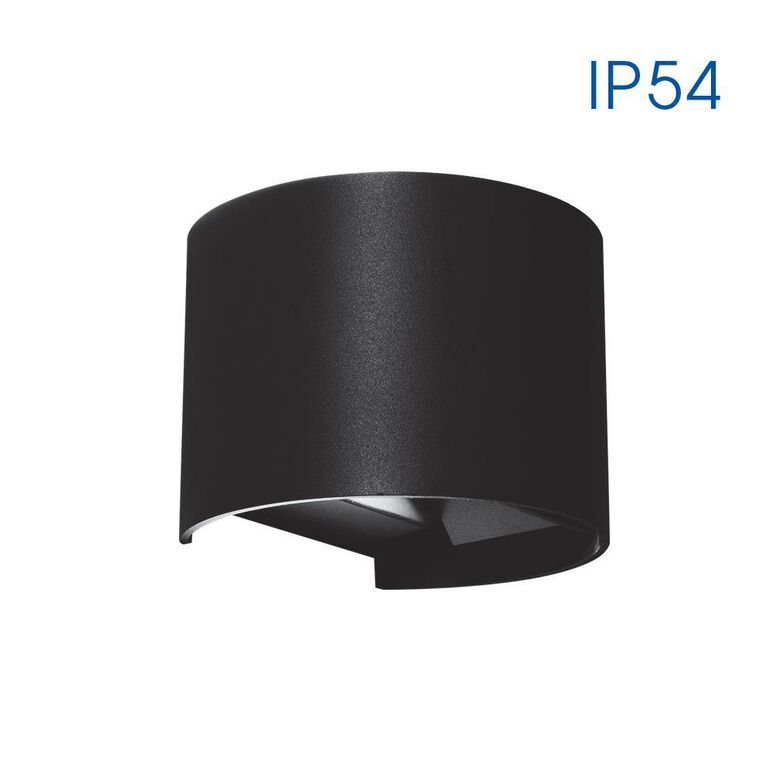 Aplica led vivalux round stark, 6w, 180 lm, lumina neutra (4000k), 120°, ip54, 135x115x100mm, 15000h, aluminiu, -25÷+40°c, negru,  Aplice de exterior | electropc.ro