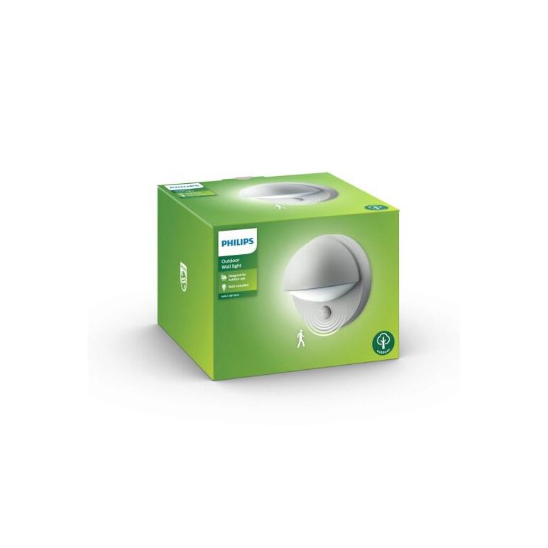 Aplica pentru exterior cu senzor de miscare philips june, 1xe27, max 42w, ip44, 135x195mm, gri,  Aplice de exterior | electropc.ro