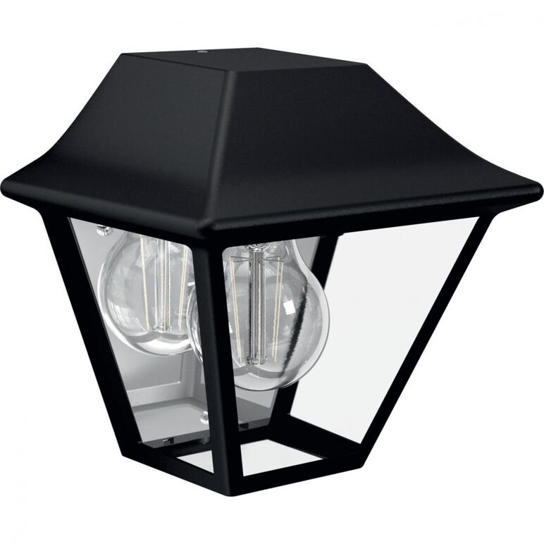 Aplica tip felinar pentru exterior philips alpenglow, 1xe27, max 42w, ip44, 130x181x170mm, negru,  Aplice de exterior | electropc.ro