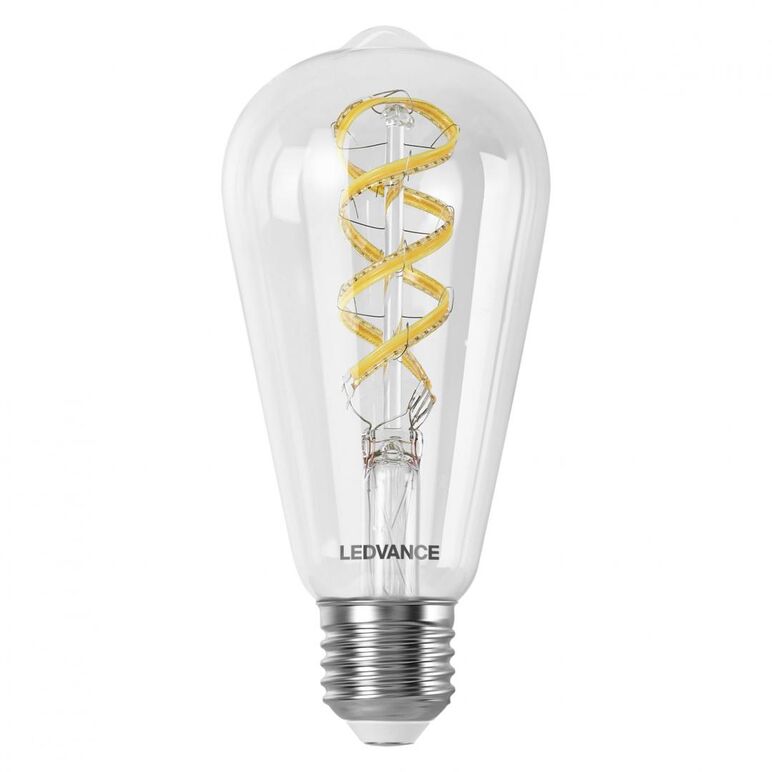 Bec led rgb inteligent ledvance smart+ wifi filament edison, e27, 4.8w (40w), 470 lm, lumina alba si color (2700-6500k),  Becuri si Tuburi LED | electropc.ro