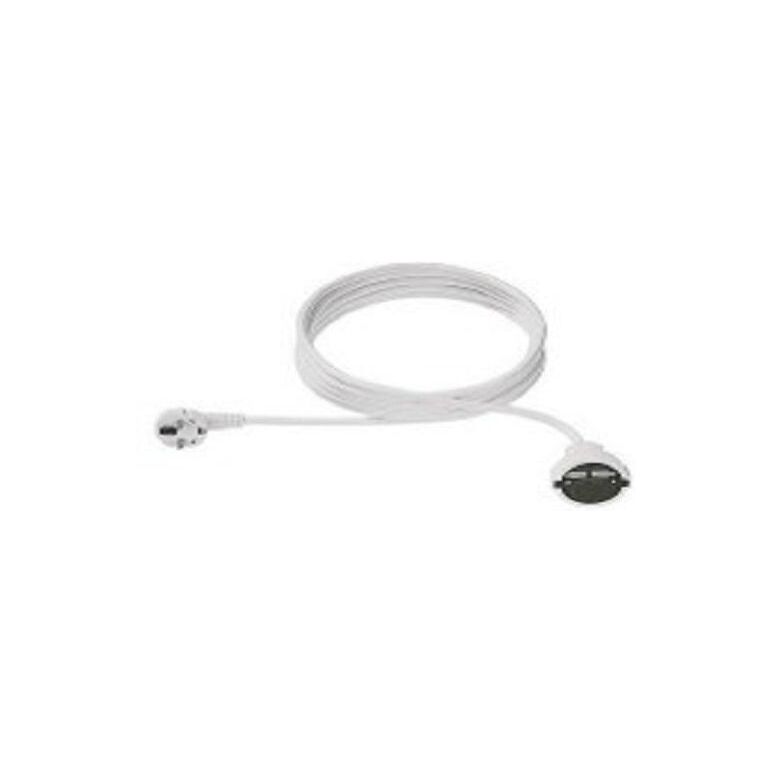 Cordon prelungitor schuko+priza h05vv-f 3g1.5, 5 m, alb, cu protectie pt copii,  Accesorii iluminat de interior | electropc.ro