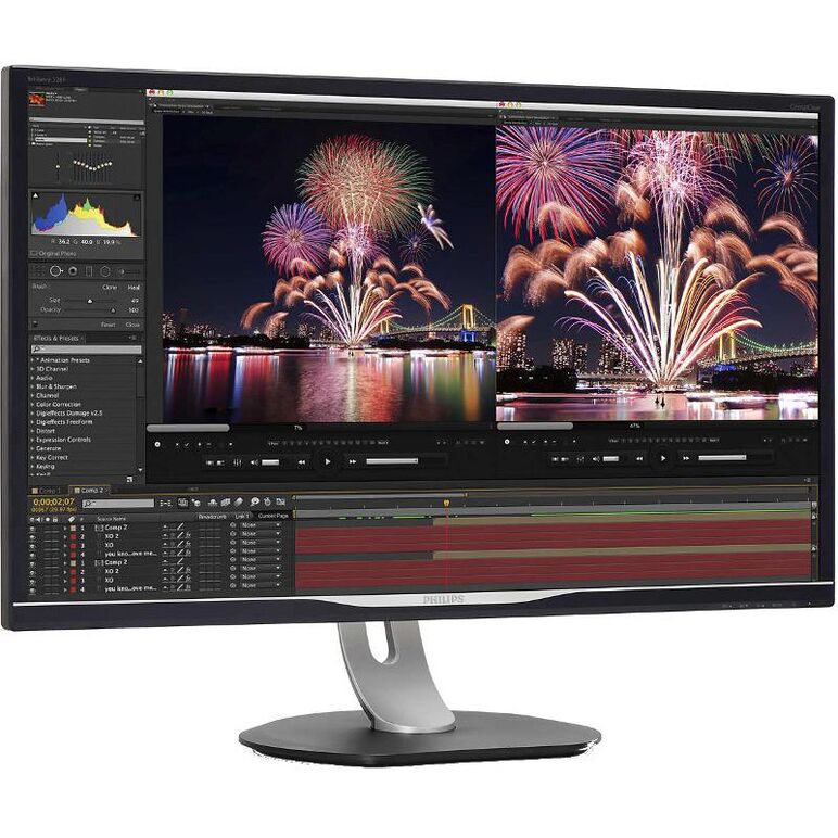 Monitor wled philips 328p6aubreb, 32inch, ips, 4ms, 50hz, negru,  Monitoare LED | electropc.ro