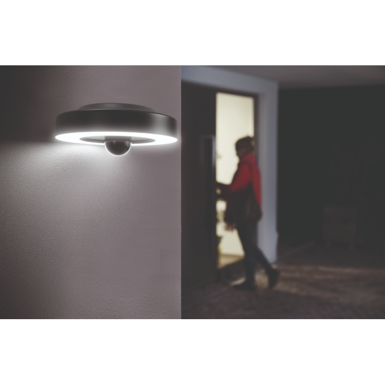 Plafoniera led inteligenta pentru exterior cu camera de supraveghere 2 mp si senzor de miscare ledvance smart+ wifi circle camera, 22w, 2450 lm, lumina calda (3000k), dimabila, ip44, Ø280x112mm, clasa energetica d,  Aplice de exterior | electropc.ro