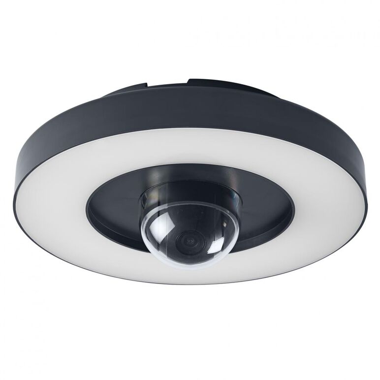 Plafoniera led inteligenta pentru exterior cu camera de supraveghere 2 mp si senzor de miscare ledvance smart+ wifi circle camera, 22w, 2450 lm, lumina calda (3000k), dimabila, ip44, Ø280x112mm, clasa energetica d,  Aplice de exterior | electropc.ro