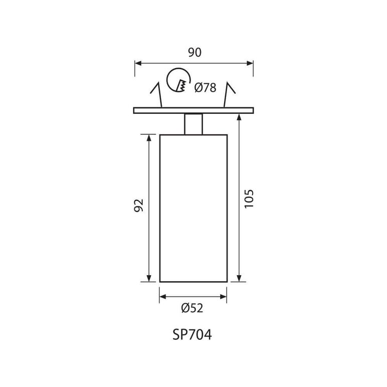 Spot incastrat reglabil vivalux white lux, gu10, max. 35w, ip20, Ø78mm, alb, bec neinclus,  Aplice de exterior | electropc.ro