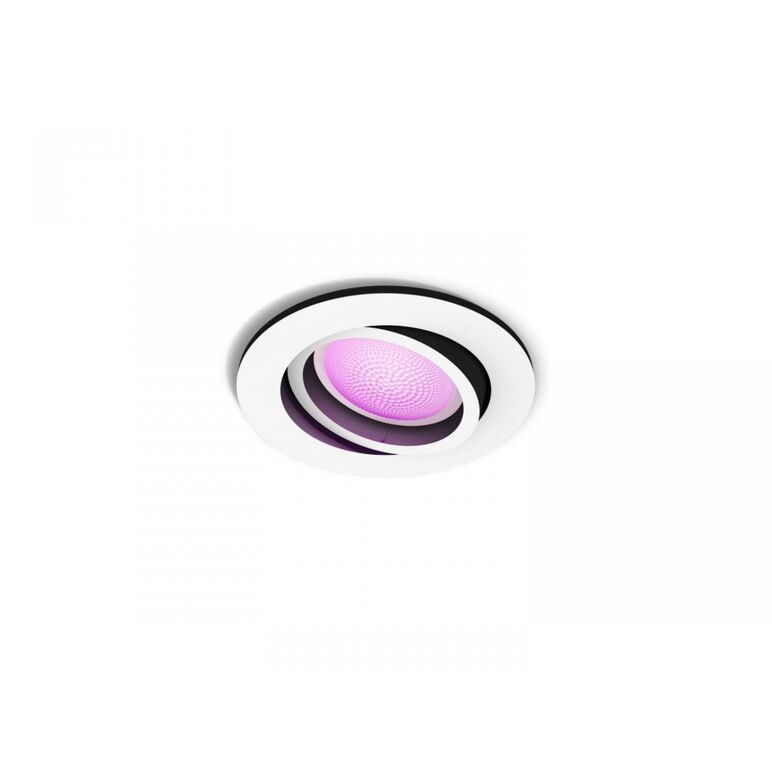 Spot led rgb incastrat philips hue centura, bluetooth, gu10, 5.7w, 350 lm, lumina alba si color (2000-6500k), ip20, 9cm, alb,  Aplice de exterior | electropc.ro