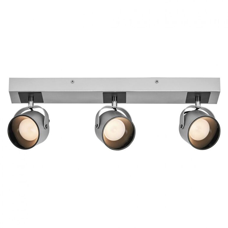 Spot led triplu ajustabil ledvance decor jupiter, 16.5w, 1500 lm, lumina calda (3000k), ip20, 500x155x83mm, metal/policarbonat, argintiu,  Spoturi aplicate | electropc.ro
