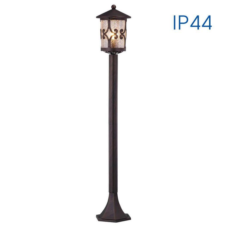 Stalp pentru iluminat exterior vivalux jardin, e27, max. 1x60w, ip44, 155x155x1000mm, coffee, bec neinclus,  Aplice de exterior | electropc.ro