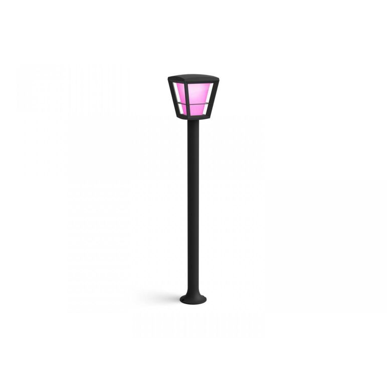 Stalp tip felinar led rgb pentru exterior philips hue econic, 15w (79w), 1150 lm, lumina alba si color (2000-6500k), ip44, 1000x163mm, negru,  Aplice de exterior | electropc.ro