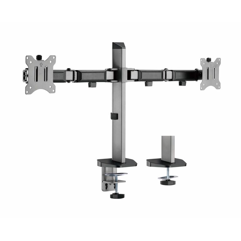 Suport 2 monitoare serioux mm55-c024, compatibilitate  dimensiune ecran 17"-32",  greutate maximă suportata: (per ecran): 9kg, vesa: 75x75, 100x100, inclinare: +70°~-70°, pivotare: +90°~-90°, rotația ecranului: + 180°~-180°, instalare: clemă, grommet, gro,  Suporturi TV & Monitor | electropc.ro