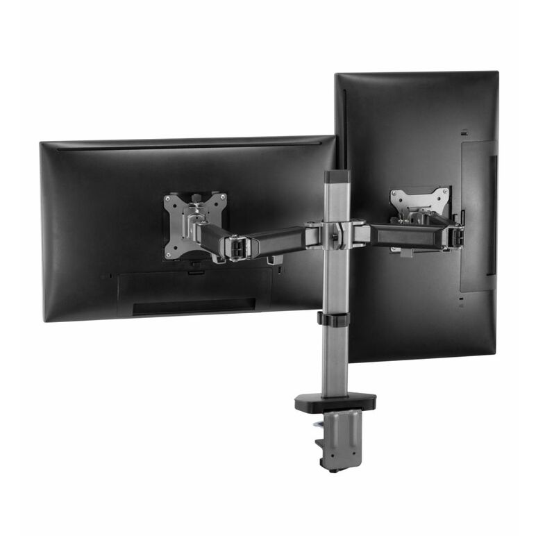 Suport 2 monitoare serioux mm55-c024, compatibilitate  dimensiune ecran 17"-32",  greutate maximă suportata: (per ecran): 9kg, vesa: 75x75, 100x100, inclinare: +70°~-70°, pivotare: +90°~-90°, rotația ecranului: + 180°~-180°, instalare: clemă, grommet, gro,  Suporturi TV & Monitor | electropc.ro