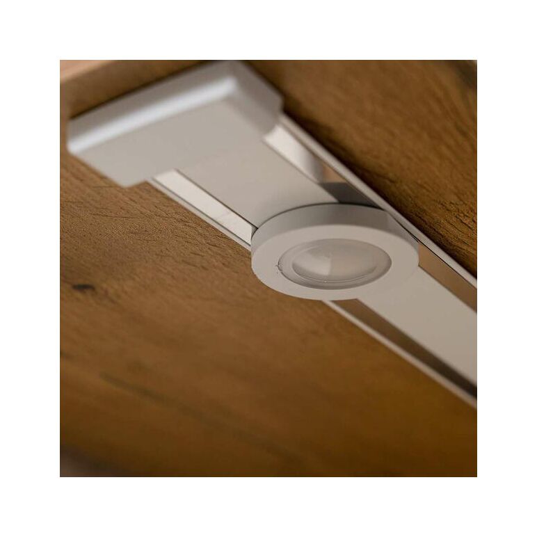 Aplica led liniara ledvance cu 2 spoturi aplicabile pe sina magnetica cu senzor de miscare, 7w, 400 lm, lumina neutra (4000k), ip20, montaj aplicat, cablu alimentator 1.5m, 445x71x59mm, alb,  Lampi de interior | electropc.ro