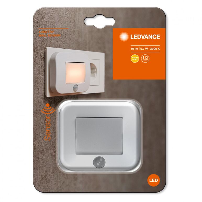 Lampa de veghe ledvance lunetta hall cu senzor de lumina, 0.7w, 10 lm, lumina calda (3000k),  Lampi de interior | electropc.ro