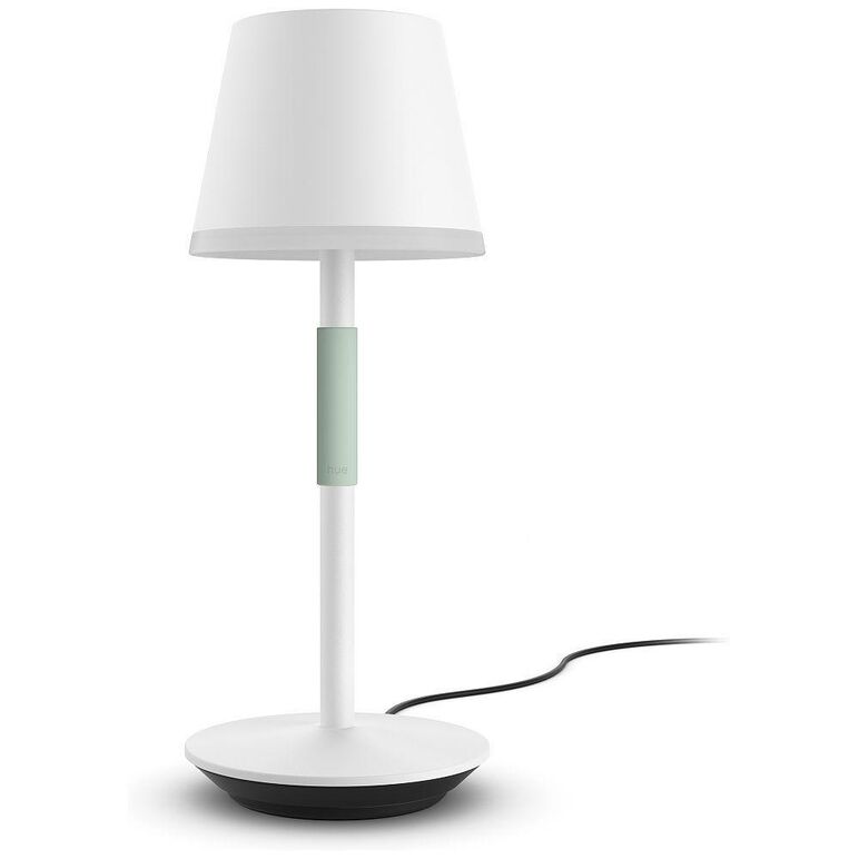 Lampa led rgb philips hue go, bluetooth, cu acumulator, 6w, 530 lm, lumina alba si color (2000-6500k), dimabila, ip20, 35cm, metal, alb,  Lampi de interior | electropc.ro