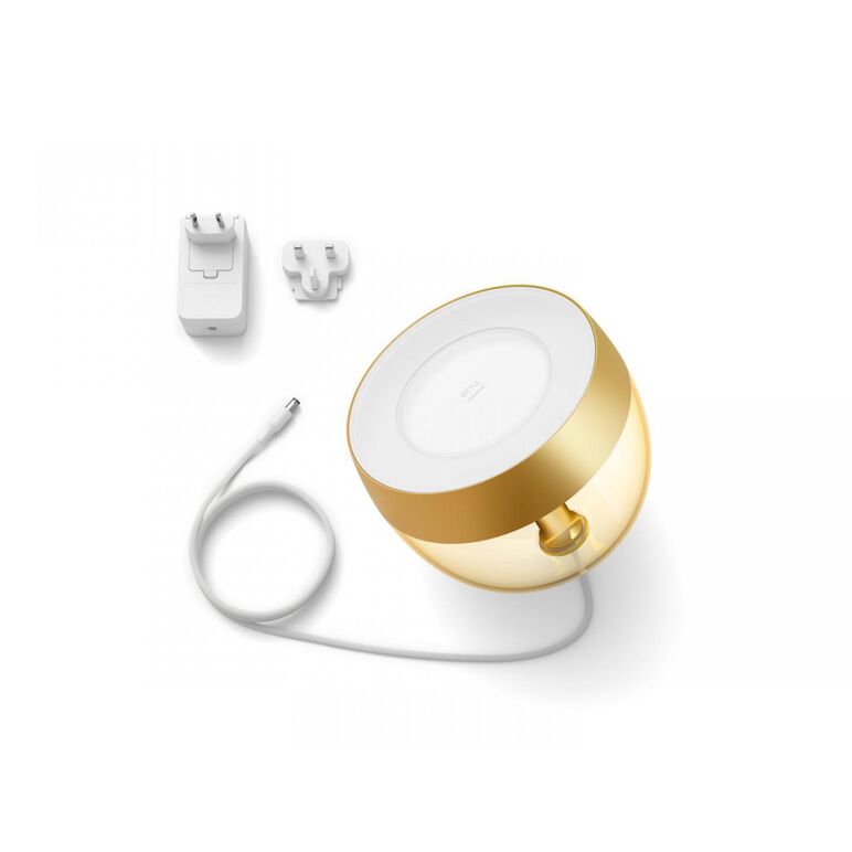 Lampa led rgb philips hue iris, gen4, bluetooth, 8.2w, 570 lm, lumina alba si color (2000-6500k), ip20, 20.4cm, gold,  Lampi de interior | electropc.ro