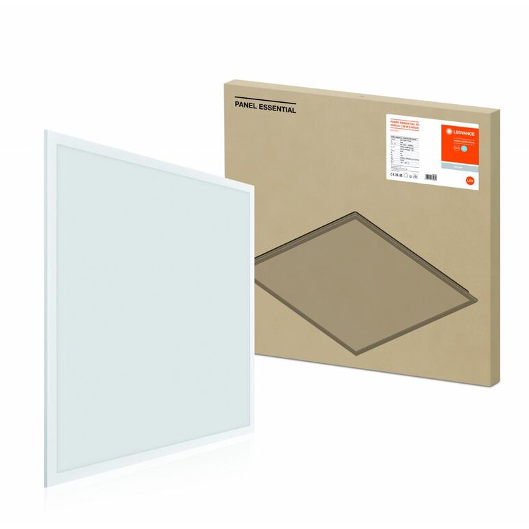 Panou led ledvance panel essential, 36w, 3850 lm, lumina neutra (4000k), ip20, 596x596x35mm, aluminiu, alb,  Lampi de interior | electropc.ro