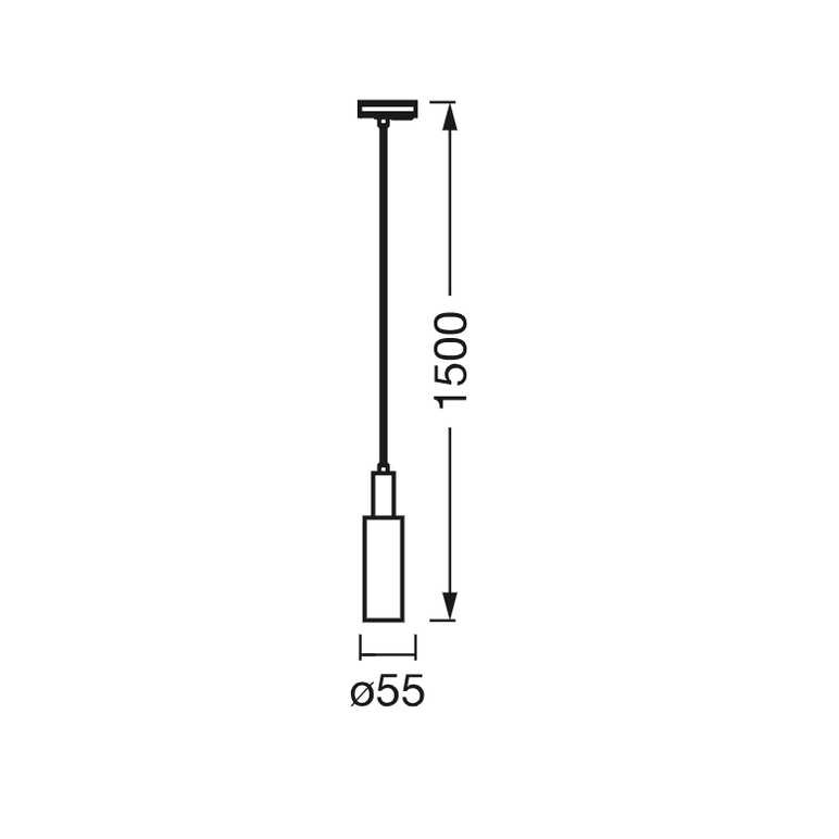 Pendul cu montaj pe sina ledvance tracklight, 1xgu10 (neinclus), max 35w, ip20, lungime cablu 1.5m, negru,  Lampi de interior | electropc.ro